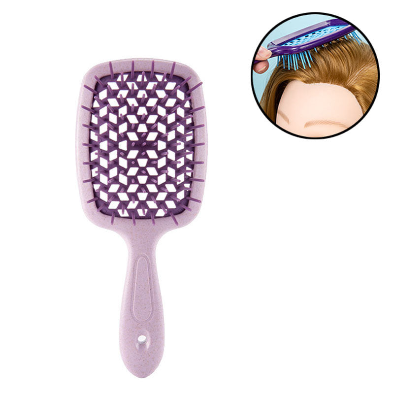 Beakey Massage Hair Brush Wet & Dry Vented Detangling for All Hair Types-AllPurple