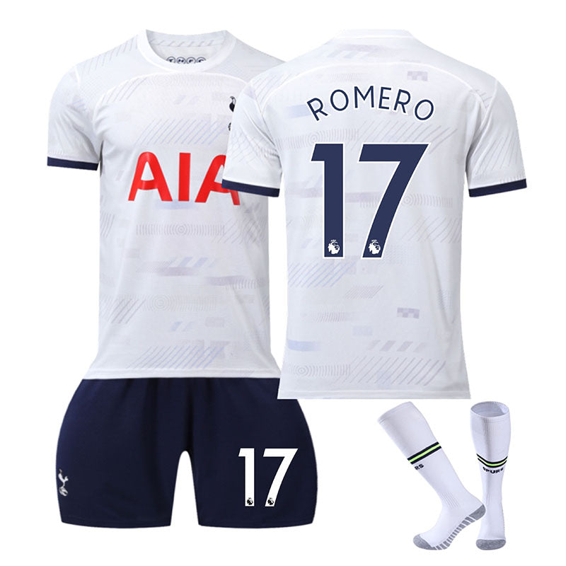 Beakey Spurs Home Jersey ROMERO #17 Soccer Jersey Kids Adult 3-Pieces Jersey Kits