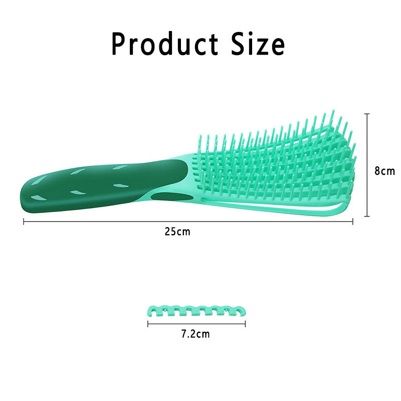 Beakey 2 Pack Detangling Brush for Curly Hair Detangler Brush for Wet Dry Long Thick Curly Hair-PinkGreen