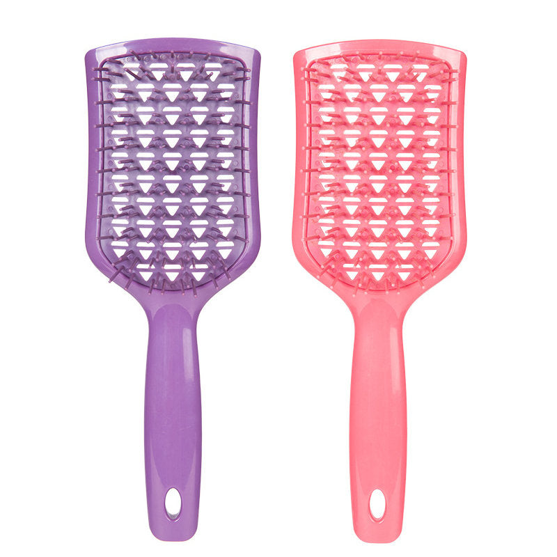 Beakey 2PACK Detangling Scalp Brush Untwisted Haibrush Anti-static Massage Paddlebrush for Men and Women-Pink Purple
