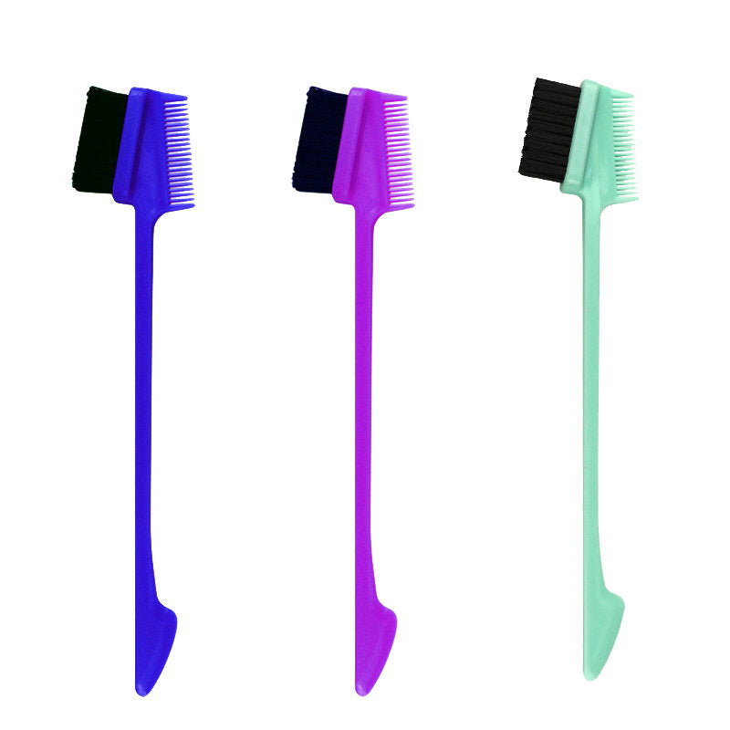 Beakey 3 Pcs Double Sided Hair Brush for Hair Eyebrow Edge Control-Set B