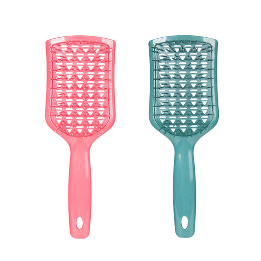Beakey 2PACK Detangling Scalp Brush Untwisted Haibrush Anti-static Massage Paddlebrush for Men and Women-Pink Green