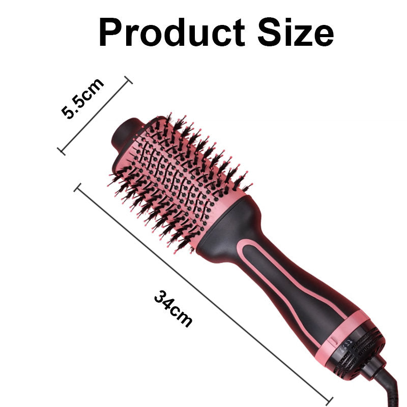Beakey Blow Dryer Brush 1000W Adjustable Temps & Speed Anti Frizz-Pink