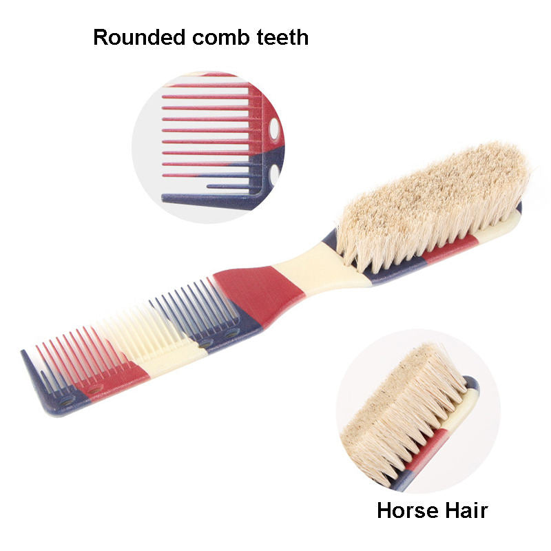 Beakey 2 in 1 Hair Brush Comb Dual Heads Hairdressing Tools for Men-StripeB