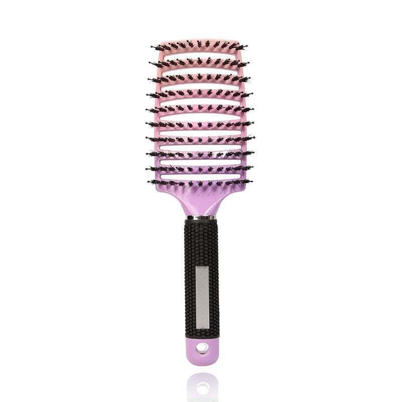 Beakey Hair Detangling Brush Fast Drying Styling Massage Hairbrush for Long Thick Curly Tangled Hair-GradientPink