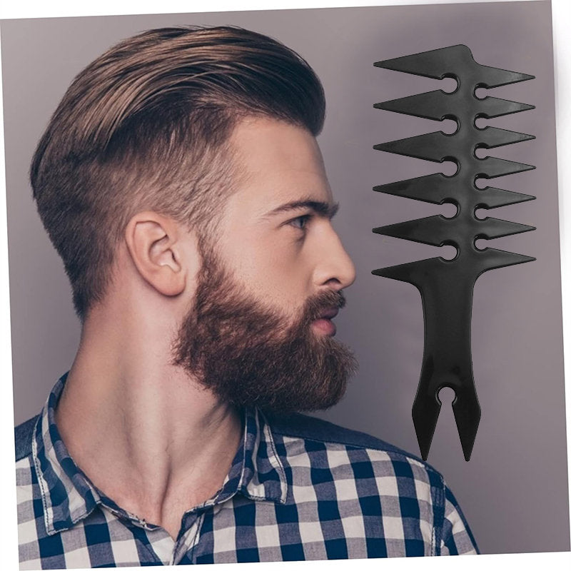 Beakey Wide Tooth Comb Double Sided for Men Hair Styling Texture Comb-Black