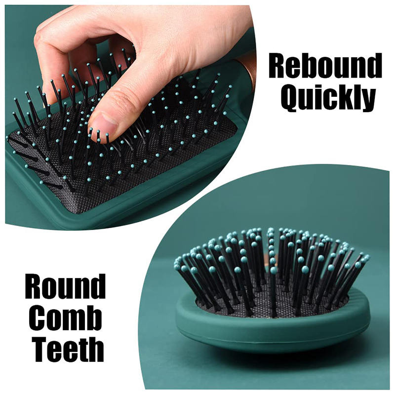 Beakey 4 Pcs Hair Brush Anti Static Massage Oval Comb for Women Men-Green L