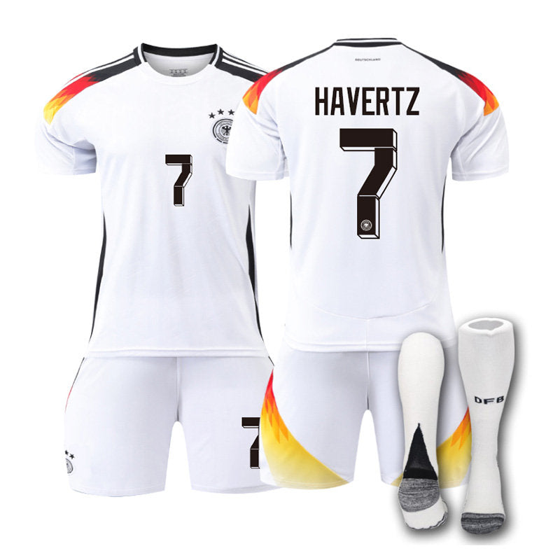 Beakey HAVERTZ #7 Germany Home Jersey Soccer Jersey Kit Football T-shirt Set for Adult Kids