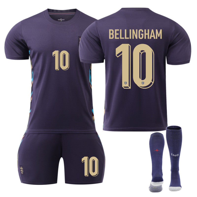 Beakey BELLINGHAM #10 England Away Jersey Soccer Jersey Kit Football T-shirt Set for Adult Kids