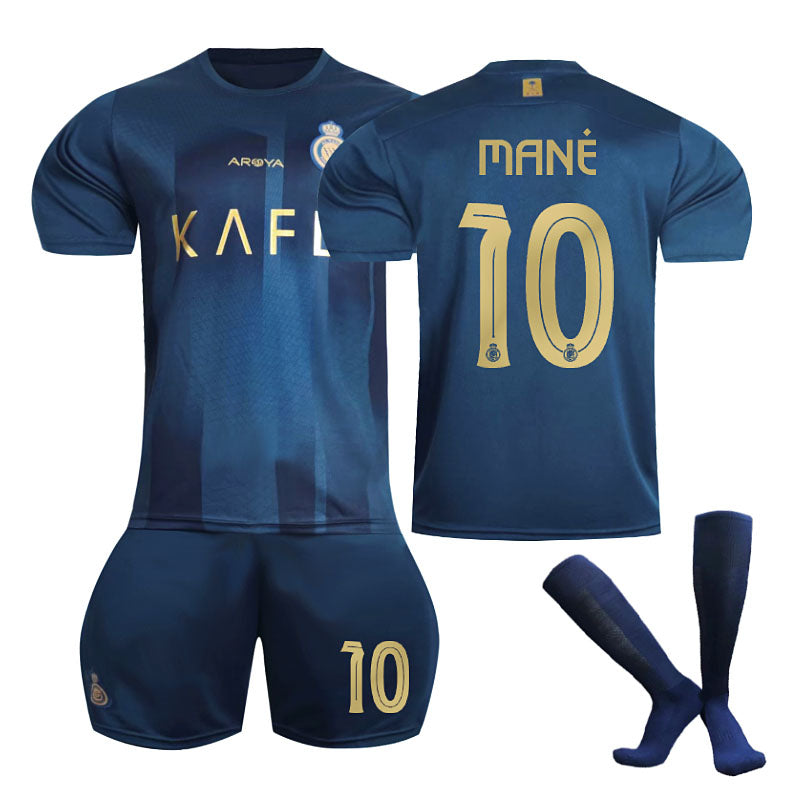 Beakey Riyadh Away Jersey MANE #10 Soccer Jersey Kids Adult 3-Pieces Jersey Kits