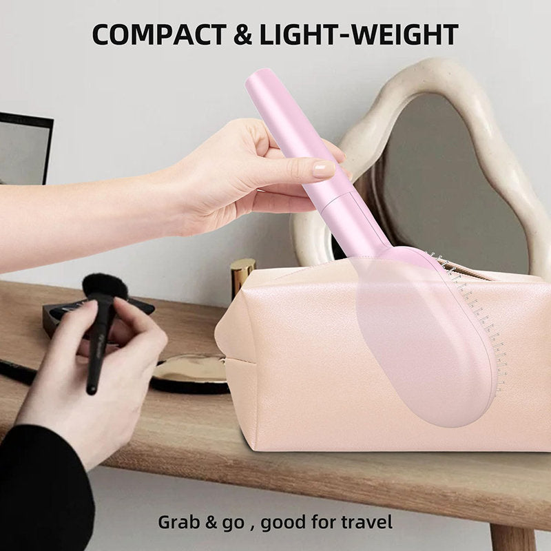 Beakey Vibratio Hair Brush with Negative Ionic for Detangling Frizzy-Pink