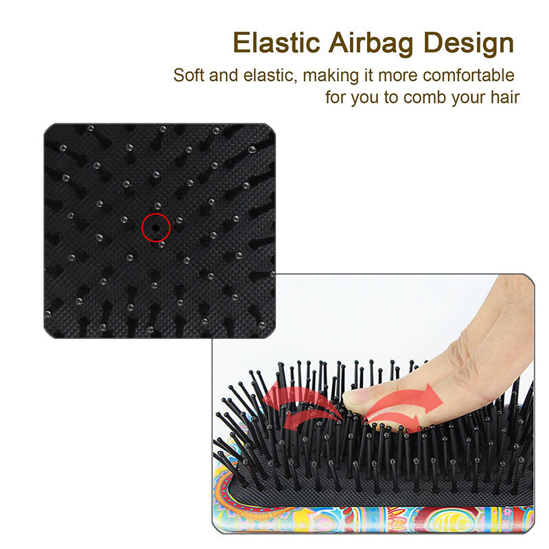 Beakey 6 Pcs Camo Hair Brushes Anti Static & Frizz for All Hair Types