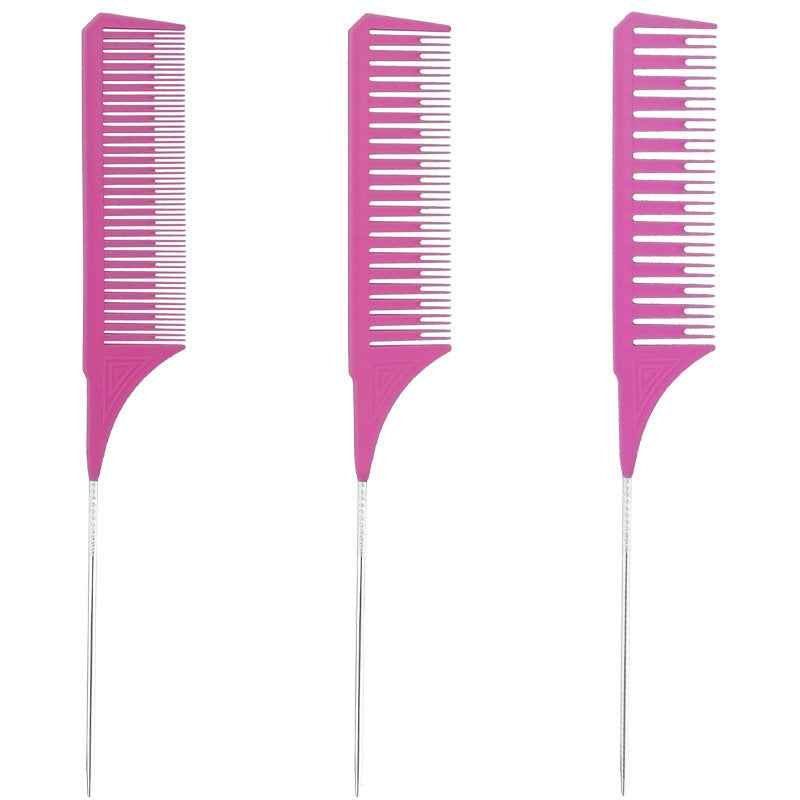 Beakey 3 Pcs Highlighting Combs 3 Sizes with Rat Tail Perfect for Salon-Set6