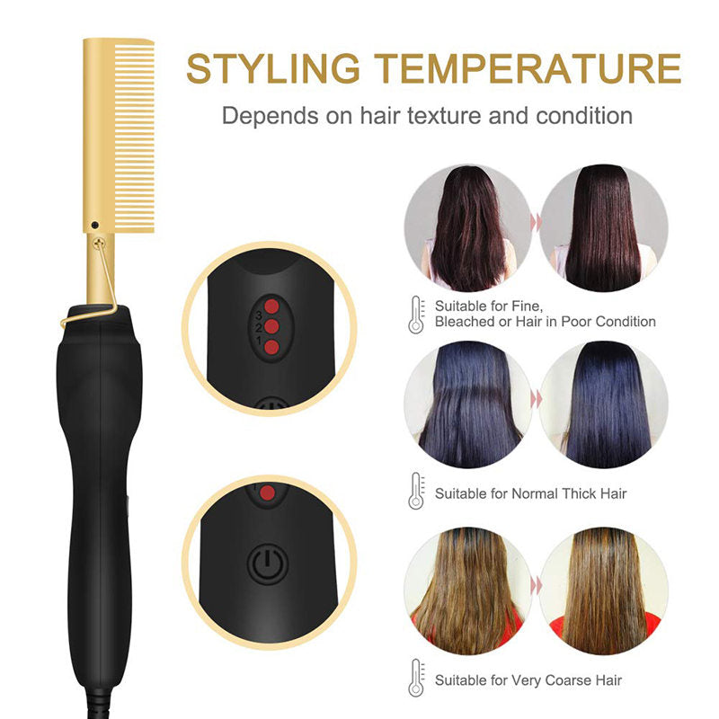 Beakey Heated Styling Comb Wet & Dry Anti-Scald Case for Natural Hair