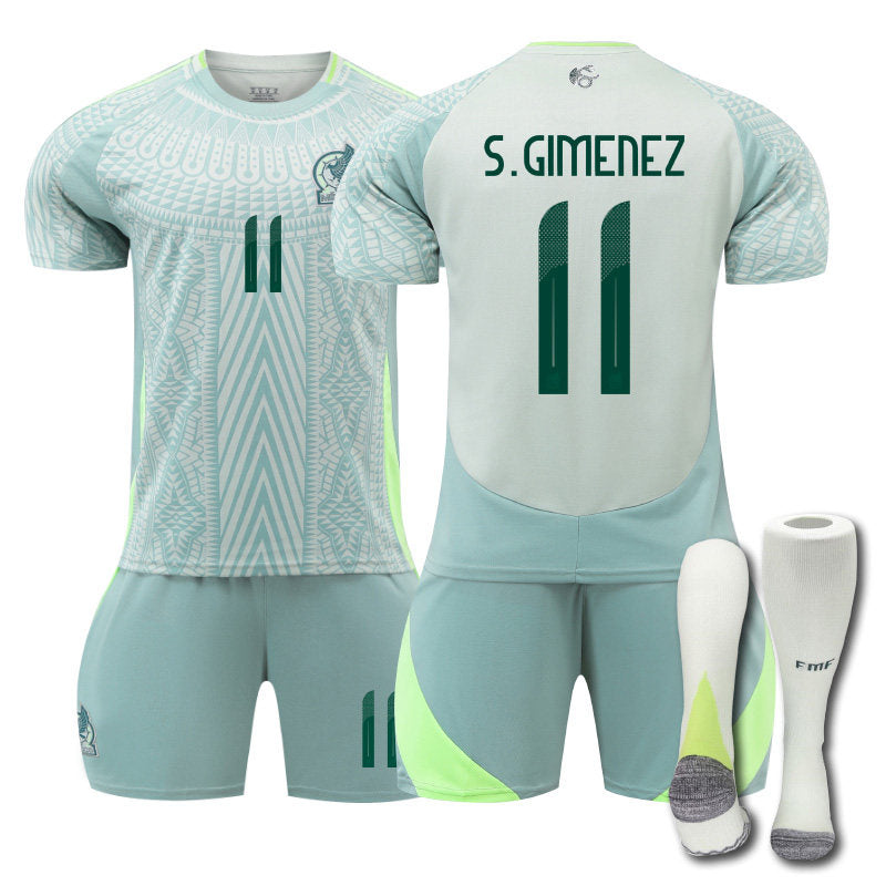 Beakey S.GIMENEZ #11 Mexico Away Jersey Soccer Jersey Kit Football T-shirt Set for Adult Kids