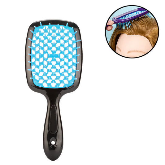 Beakey Massage Hair Brush Wet & Dry Vented Detangling for All Hair Types-BlueBlack
