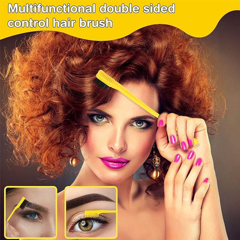 Beakey 12 Pcs Hair Brush with Rat Tail Combs Duckbill Clips for Women Girls-Yellow