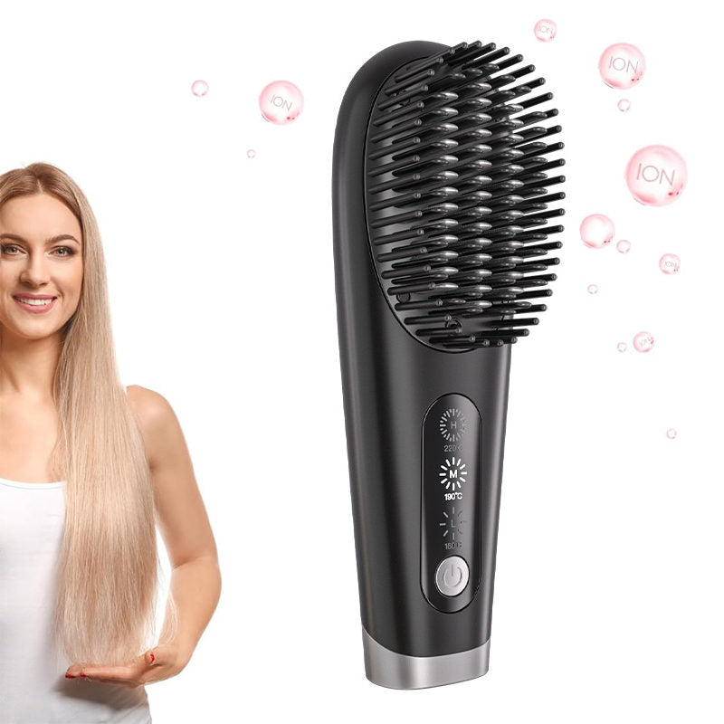 Beakey Portable Hair Straightener with 3 Temps Settings Rechargeable-Black