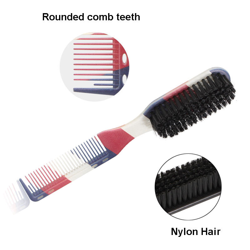 Beakey 2 in 1 Hair Brush Comb Dual Heads Hairdressing Tools for Men-StripeA
