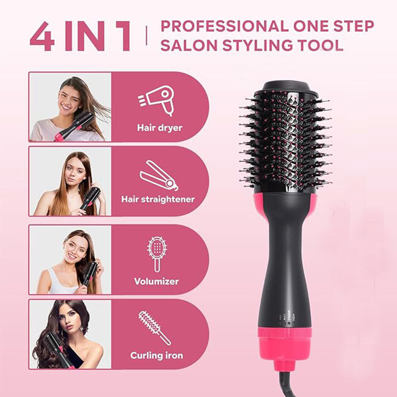 Beakey Hair Dryer Brush for Straightening Curling Drying with Negative Ion