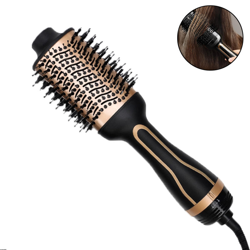 Beakey Blow Dryer Brush 1000W Adjustable Temps & Speed Anti Frizz-Gold