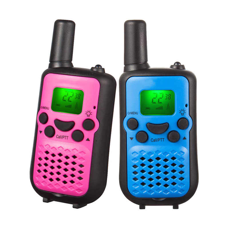 Beakey 2 Pcs Walkie Talkies for Kids 5 km VOX Hands-Free for Hiking-Blue Red