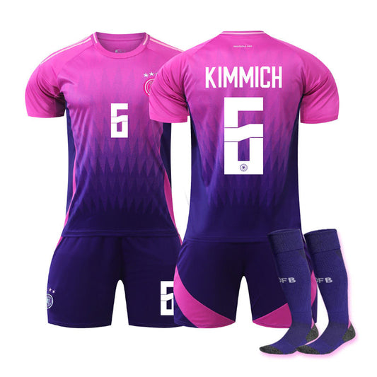 Beakey KIMMICH #6 Germany Away Jersey Soccer Jersey Kit Football T-shirt Set for Adult Kids