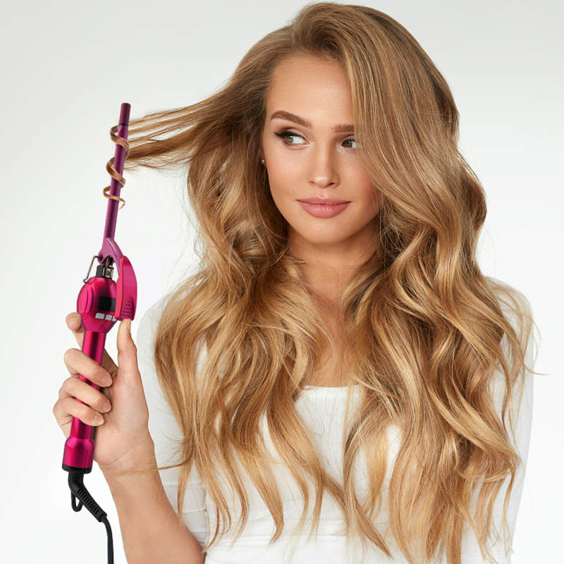 Beakey Ceramic Curling Iron with Adjustable Temperature for Short Long Hair