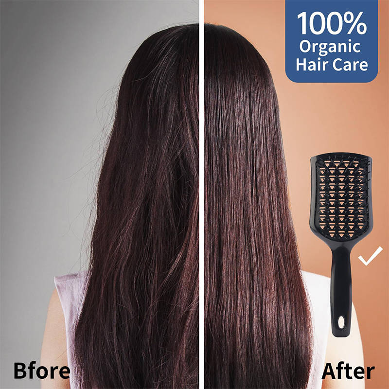 Beakey 2PACK Detangling Scalp Brush Untwisted Haibrush Anti-static Massage Paddlebrush for Men and Women-Black Purple