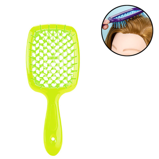 Beakey Massage Hair Brush Wet & Dry Vented Detangling for All Hair Types-Green