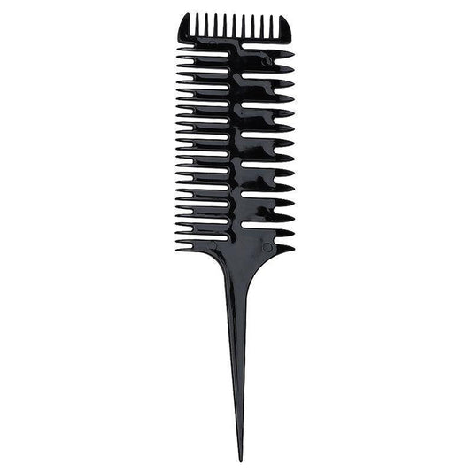Beakey 3 in 1 Pointed Tail Comb Braiding Hair Dyeing Tool for Salon-Black
