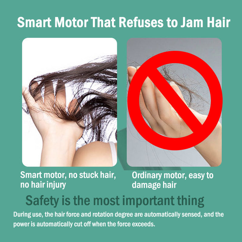 Beakey Auto Hair Curler Cordless Rechargeable LCD Display with 5 Temps-Green