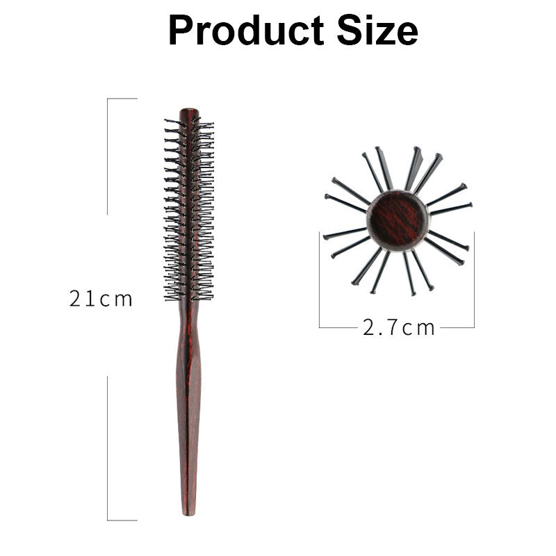 Beakey 3 Pcs Round Hair Brush with Wooden Handle for Hair Blow Drying