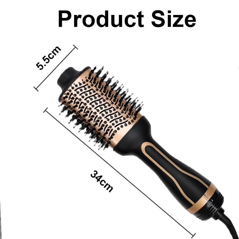 Beakey Blow Dryer Brush 1000W Adjustable Temps & Speed Anti Frizz-Gold