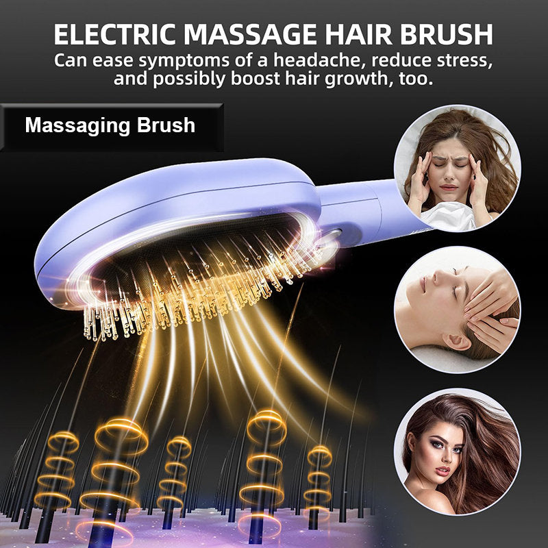 Beakey Vibratio Hair Brush with Negative Ionic for Detangling Frizzy-Blue