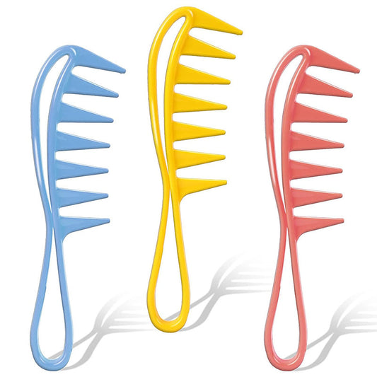 Beakey 3 Pcs Wide Tooth Combs Dry Wet Use for Massaging Styling-SetB