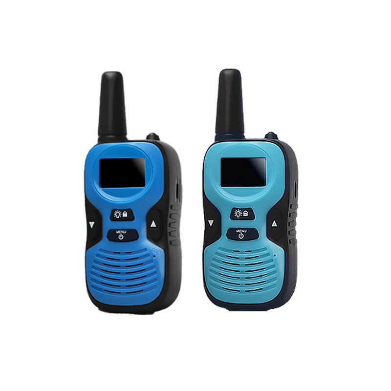 Beakey 2 Pcs Kids Walkie Talkies Rechargeable Long Range Camping Toys-BlueLightblue