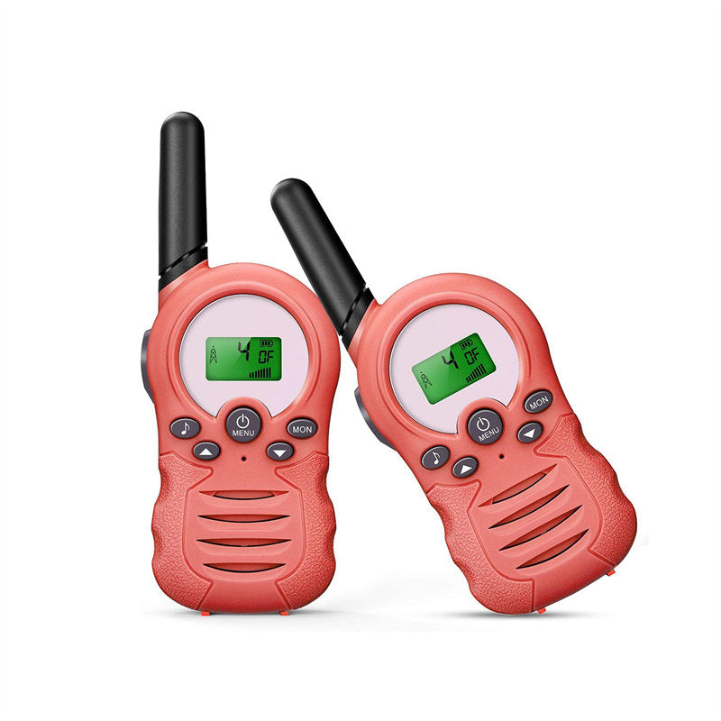 Beakey 2 Pcs Walkie Talkies for Kids 22 Channels Outdoor Adventure Gear-Pink