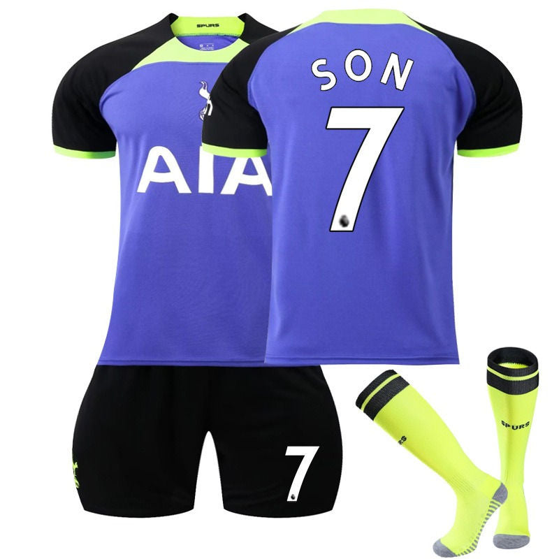 Beakey SON #7 Tottenham Hotspur F.C Away Jersey 2022/23 Soccer Jersey Kit Football T-shirt Set For Adult Kids