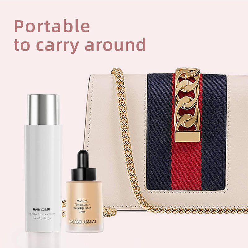 Beakey Curling Comb Portable Travel Round Brush for Bangs Curly Thin Short Hair-White