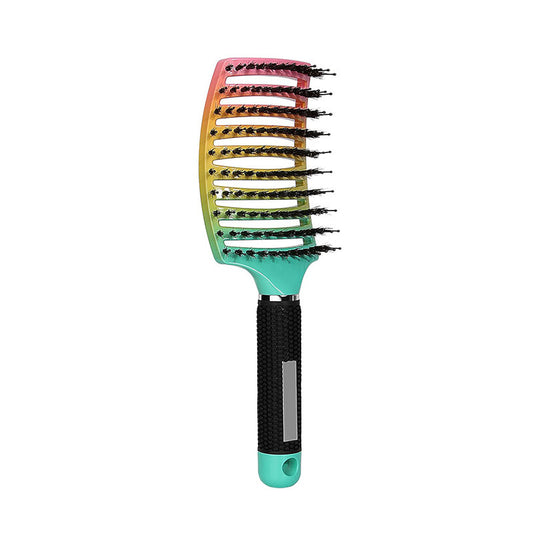 Beakey Hair Detangling Brush Fast Drying Styling Massage Hairbrush for Long Thick Curly Tangled Hair-Rainbow