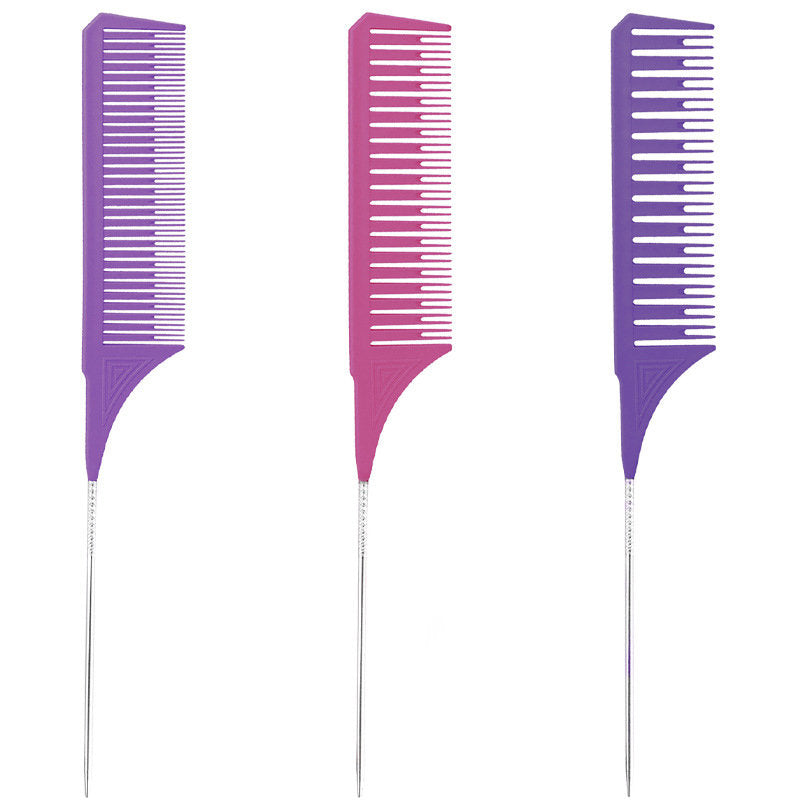 Beakey 3 Pcs Highlighting Combs 3 Sizes with Rat Tail Perfect for Salon-Set5