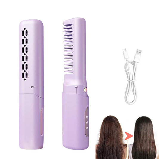 Beakey Cordless Hair Straightener 30s Fast Heating with LCD Display-Purple