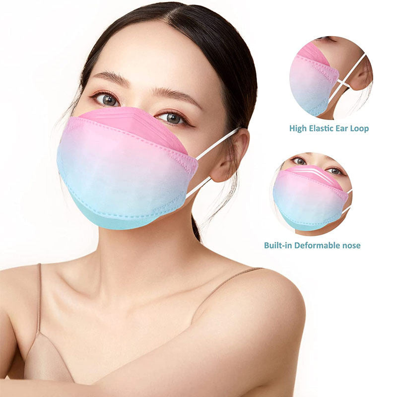 Beakey 3-Ply Gradient Face Mask 50 Pcs for Adults-Dark Blue Purple