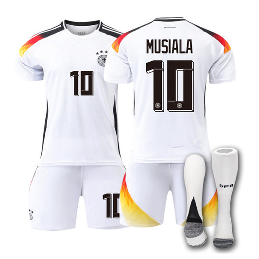 Beakey MUSIALA #10 Germany Home Jersey Soccer Jersey Kit Football T-shirt Set for Adult Kids