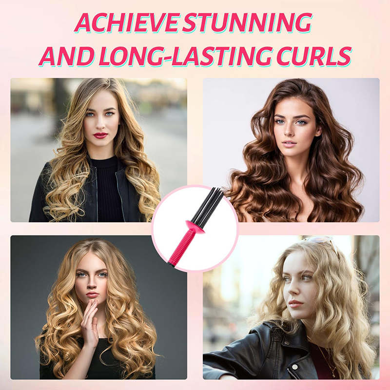 Beakey Curly Hair Styler Tool for Home Salon Use Fluffy Curling Roll Comb