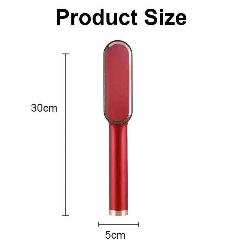 Beakey Hair Straightener Brush with 5 Temp Negative Ion 30s Fast Heating-Red