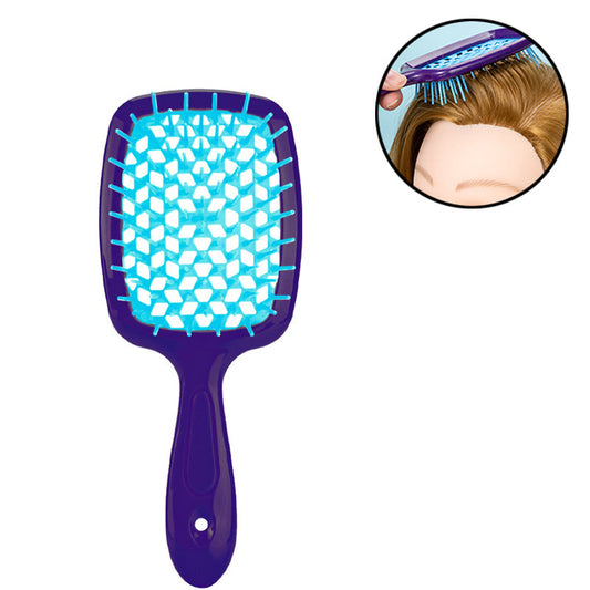 Beakey Massage Hair Brush Wet & Dry Vented Detangling for All Hair Types-Purple