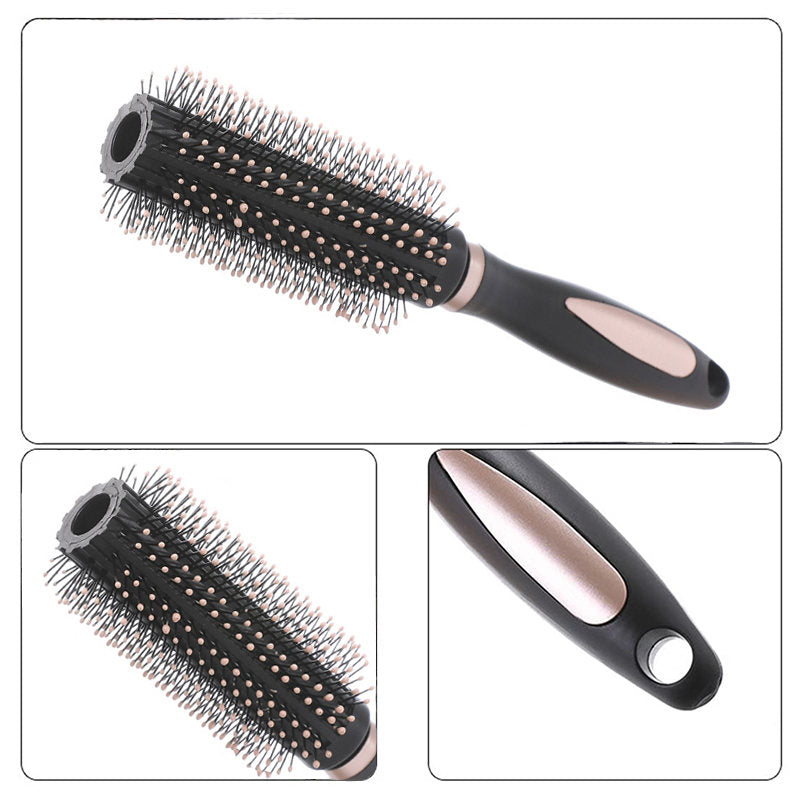 Beakey Round Anti-Static Hair Brushes Nylon Bristle Pins Massage Brush Blow Dry Detangle Hairbrush Comb