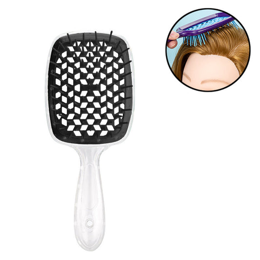 Beakey Massage Hair Brush Wet & Dry Vented Detangling for All Hair Types-BlackClear